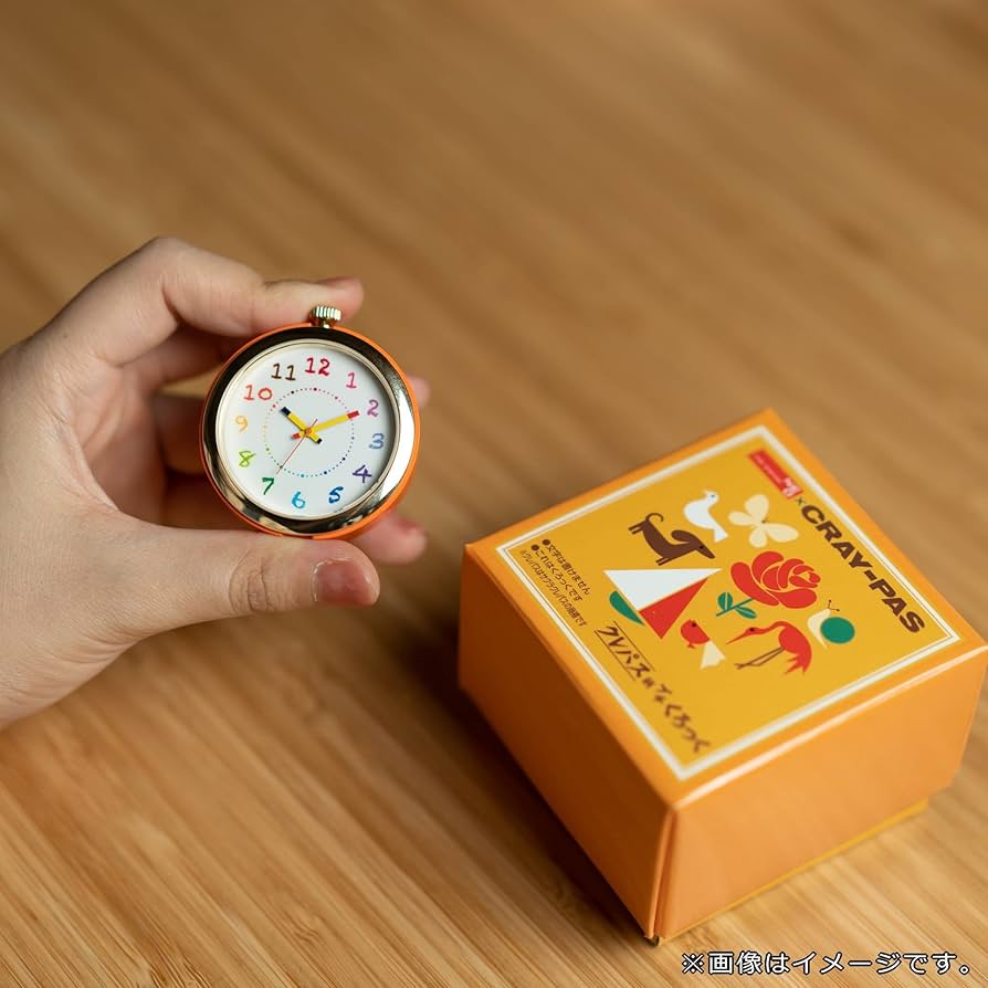 Amazon｜『クレパス柄プチくろっく』 pCNC-01-LG｜置き時計・掛け時計